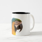 Parrot Post-it Notes Zweifarbige Tasse (VorderseiteRechts)