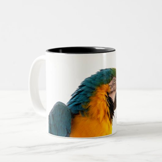 Parrot Post-it Notes Zweifarbige Tasse (Vorderseite Links)
