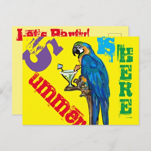 PARROT POSTKARTE (Vorne/Hinten)