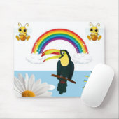 Parrot Rainbow Sun Blumenmousse Pad! Mousepad (Mit Mouse)
