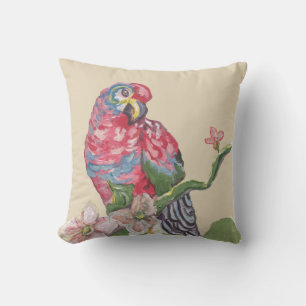 Parrot Rainbow Tropical Beige Kissen