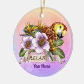 Parrot Relax Keramik Ornament (Links)