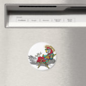 Parrot Relaxen im Strandstuhl Magnet (In Situ (Geschirrspüler))