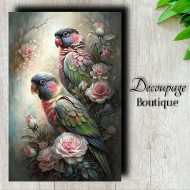 Parrot Reverie Decoupage Seidenpapier