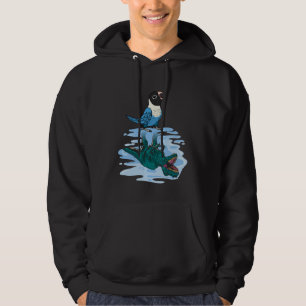 Parrot & Rex Reflection I Blue maskiert Lovebird Hoodie