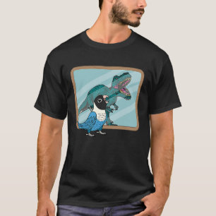 Parrot & Rex Reflection I Blue maskiert Lovebird T-Shirt
