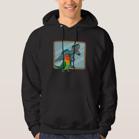 Parrot & Rex Reflection I Fischers Lovebird Hoodie (Vorderseite)