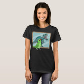 Parrot & Rex Reflection I Green Indian Ringneck T-Shirt (Vorne ganz)