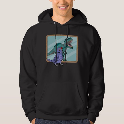 Parrot & Rex Reflection I Violett Indianerringshal Hoodie (Vorderseite)