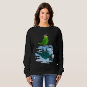 Parrot & Rex Reflektion I Orange Flügelgeflügel Am Sweatshirt (Vorne ganz)