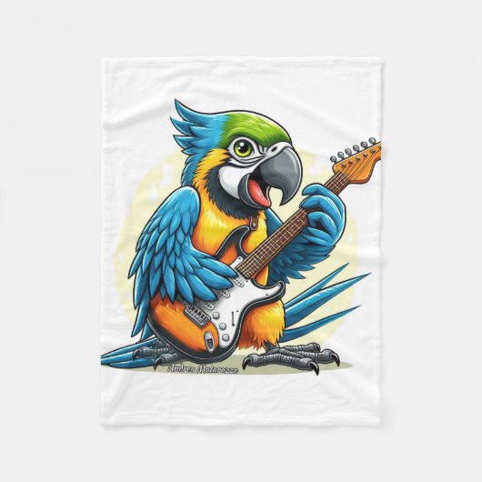 Parrot Rock Music Fleecedecke (Vorderseite)