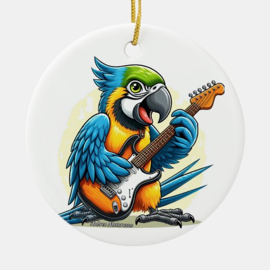 Parrot Rock Music Keramik Ornament (Vorne)