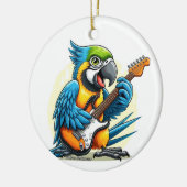 Parrot Rock Music Keramik Ornament (Links)