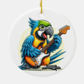 Parrot Rock Music Keramik Ornament (Hinten)