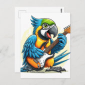 Parrot Rock Music Postkarte (Vorne/Hinten)
