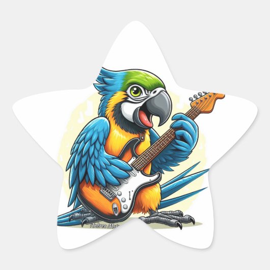 Parrot Rock Music Stern-Aufkleber (Vorderseite)
