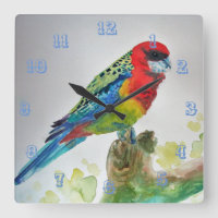 Parrot Rosella Australian Birds Watercolor