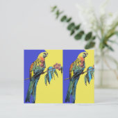 Parrot Rosella Wasserfarbe Malvogel Postkarte (Stehend Vorderseite)