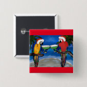 Parrot Santa Button (Vorne & Hinten)