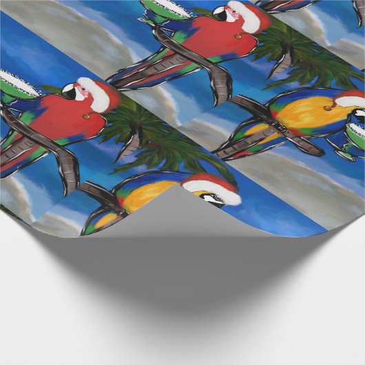 PARROT SANTA GESCHENKPAPIER (Ecke)