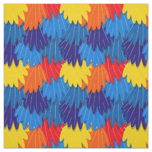 Parrot Scarlet Macaw Feathers Exotic Bird Muster Stoff
