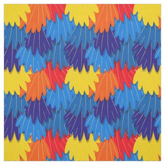 Parrot Scarlet Macaw Feathers Exotic Bird Muster Stoff (Muster)