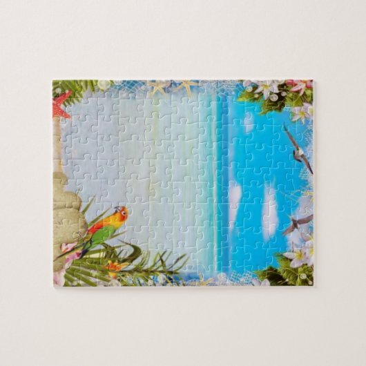 Parrot Seagull Beach Szene Puzzle (Horizontal)