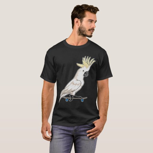 Parrot Skater Skateboard T-Shirt (Vorne ganz)