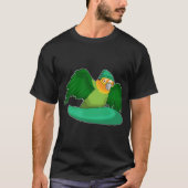 Parrot Snowboard Wintersport T-Shirt (Vorderseite)