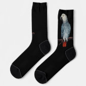 Parrot Socks Personalized African Grey Socks Socken (Linkes Detail)