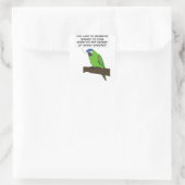 Parrot Speech Quadratischer Aufkleber (Tasche)