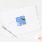 ~Parrot~ STICKER, WERBUNG, ZURÜCK Quadratischer Aufkleber (Umschlag)