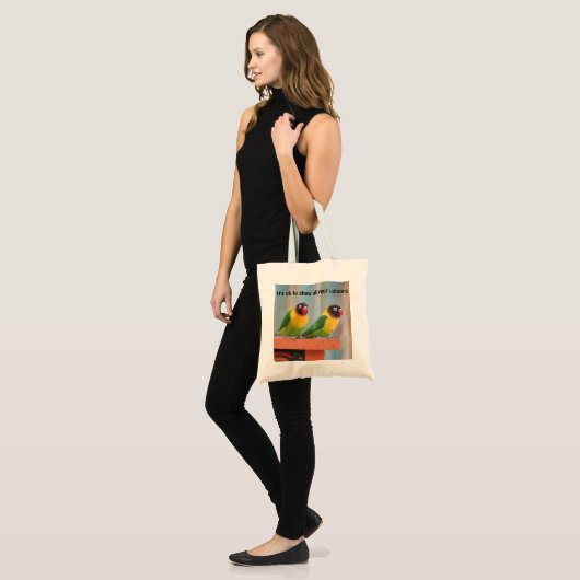 Parrot Tote Bag Tragetasche (Vorderseite (Model))