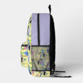 Parrot & Toucan Tropical Pattern 3-Buchstaben-Mono Bedruckter Rucksack (Rechts)