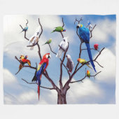 PARROT TREIN FLEECEDECKE (Vorderseite (Horizontal))