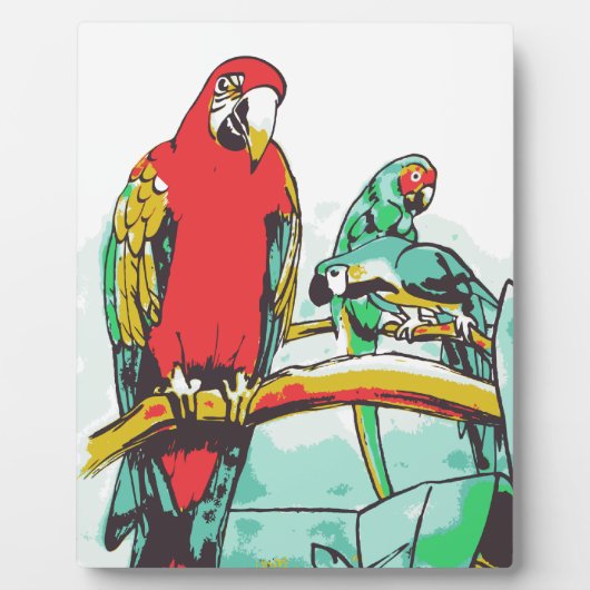 Parrot Trio Fotoplatte (Vorderseite)