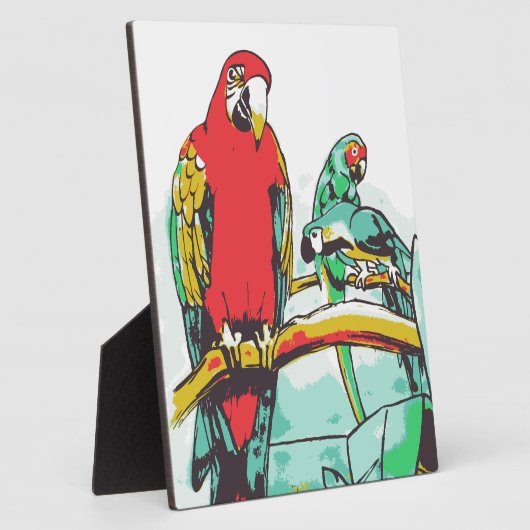 Parrot Trio Fotoplatte (Seite)