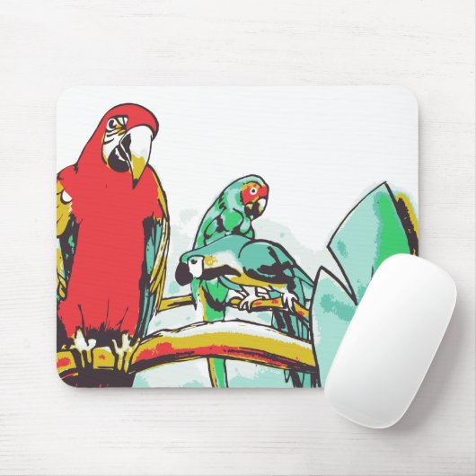 Parrot Trio Mousepad (Mit Mouse)