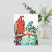 Parrot Trio Postkarte (Stehend Vorderseite)