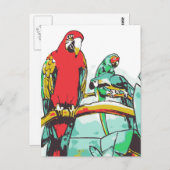 Parrot Trio Postkarte (Vorne/Hinten)