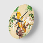 PARROT TROPICAL BIRD 9 RUNDE WANDUHR (Winkel)