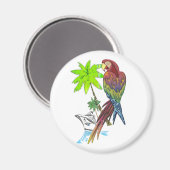 Parrot Tropical Cruise Magnet (Vorderseite/Rückseite)