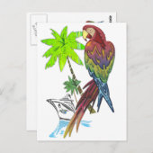 Parrot Tropical Cruise Postkarte (Vorne/Hinten)