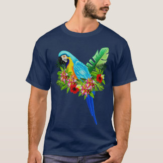 Parrot Tropical Floral Design Liebe Tropical T-Shirt