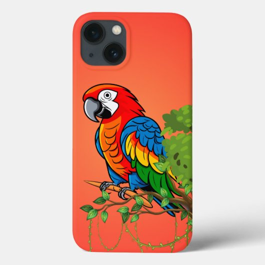 Parrot Tropical Phone Case (Rückseite)