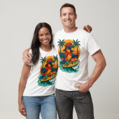 Parrot Tropical Vibes surfen T-Shirt (Unisex)