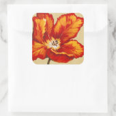 Parrot Tulip I Quadratischer Aufkleber (Tasche)