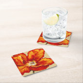 Parrot Tulip I Rechteckiger Pappuntersetzer (Vor Ort)