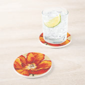 Parrot Tulip I Sandstein Untersetzer (Seite)