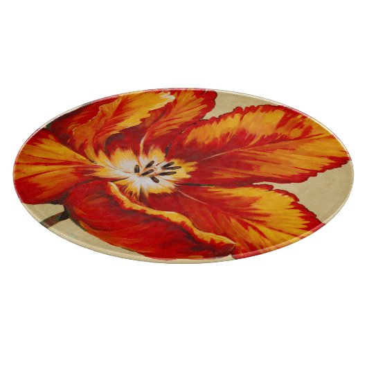 Parrot Tulip I Schneidebrett (Ecke)